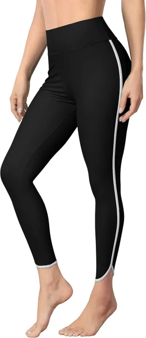 ATTRACO Womens Swim Pants with Pockets Long Swim Leggings High Waisted Swimming Pants