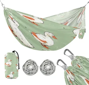 ATTX Cute Ducks Camping Hammock - Lightweight & Portable Hammocks, Heavy Duty 330lbs Capacity for Indoor, Hiking, Backpacking, Travel, Backyard, Beach#463
