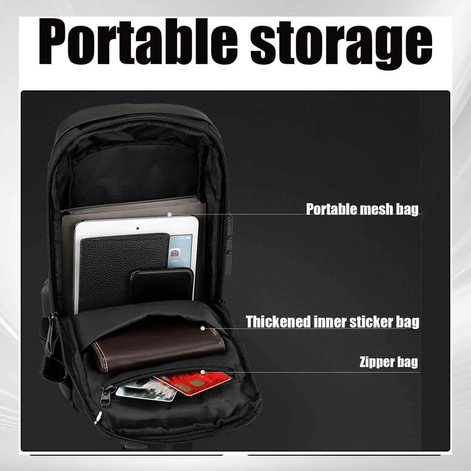Auricz Bag, Auricz Sling Bag, New Carbon Fiber Streamline Anti-Theft Sling Bags, USB Charging Waterproof Crossbody Backpack (Black Gold)