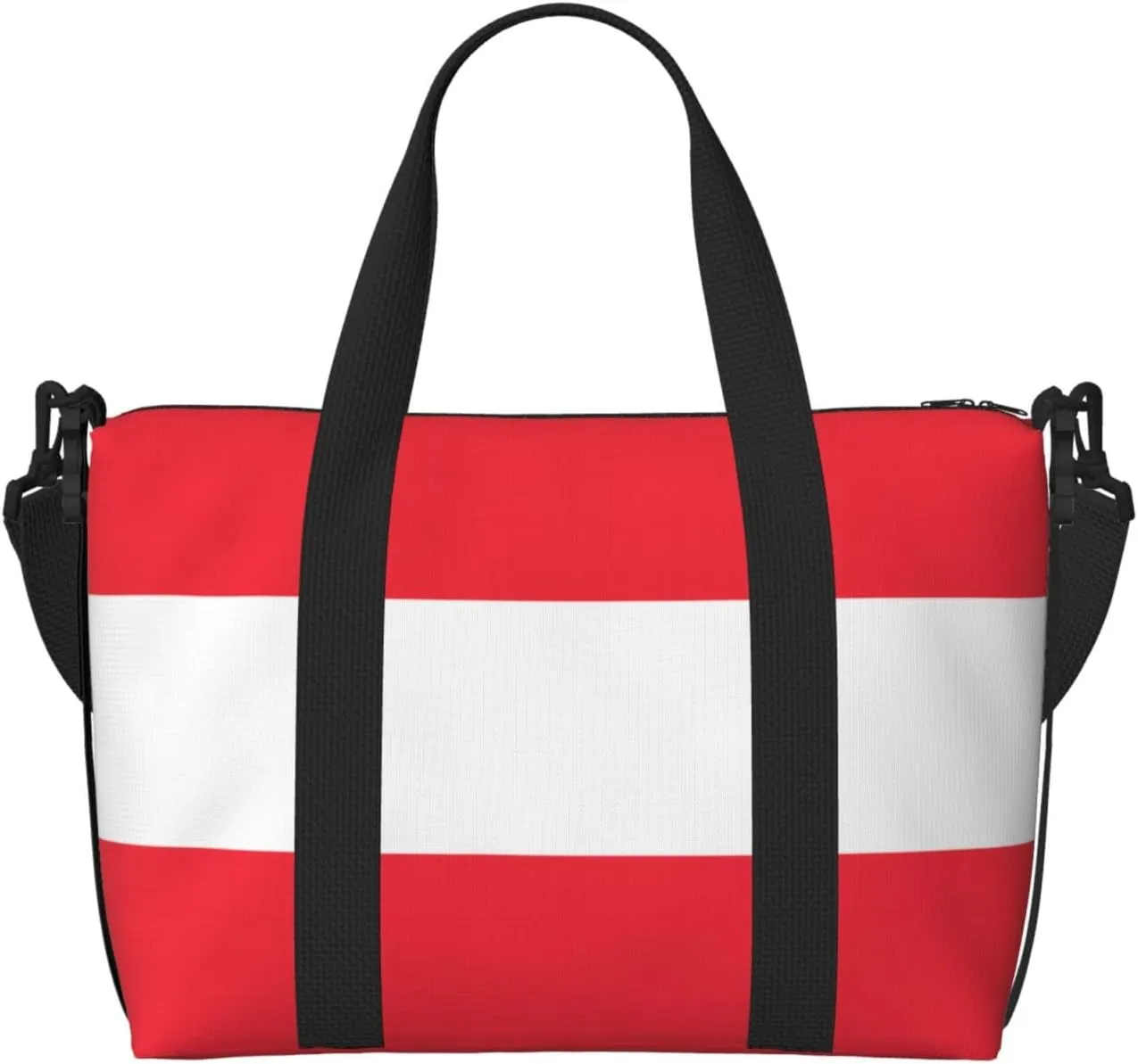 Austrian flag Hand-held messenger travel bag, suitable for work, travel, fitness, tourism, women's casual handbag with zipper,