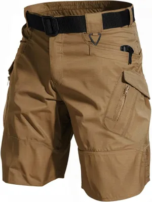 AUTIWITUA Men's Hiking Shorts Waterproof Tactical Cargo Short Pants Quick Dry Work Shorts with Multi Pockets(No Belt)