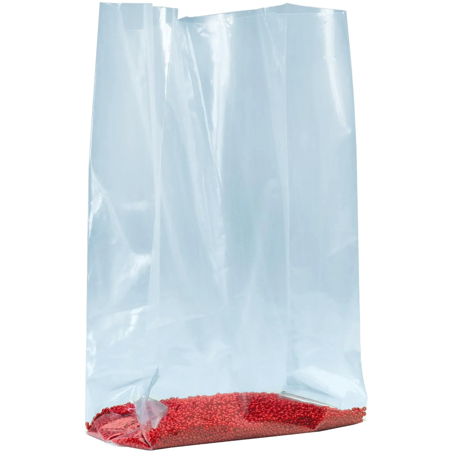 Aviditi 6" x 4" x 12" Gusseted Poly Bags, 1.5 Mil, Clear Open Top with Expandable Sides for Packaging Parts, Food and Supplies, (Case of 1000)
