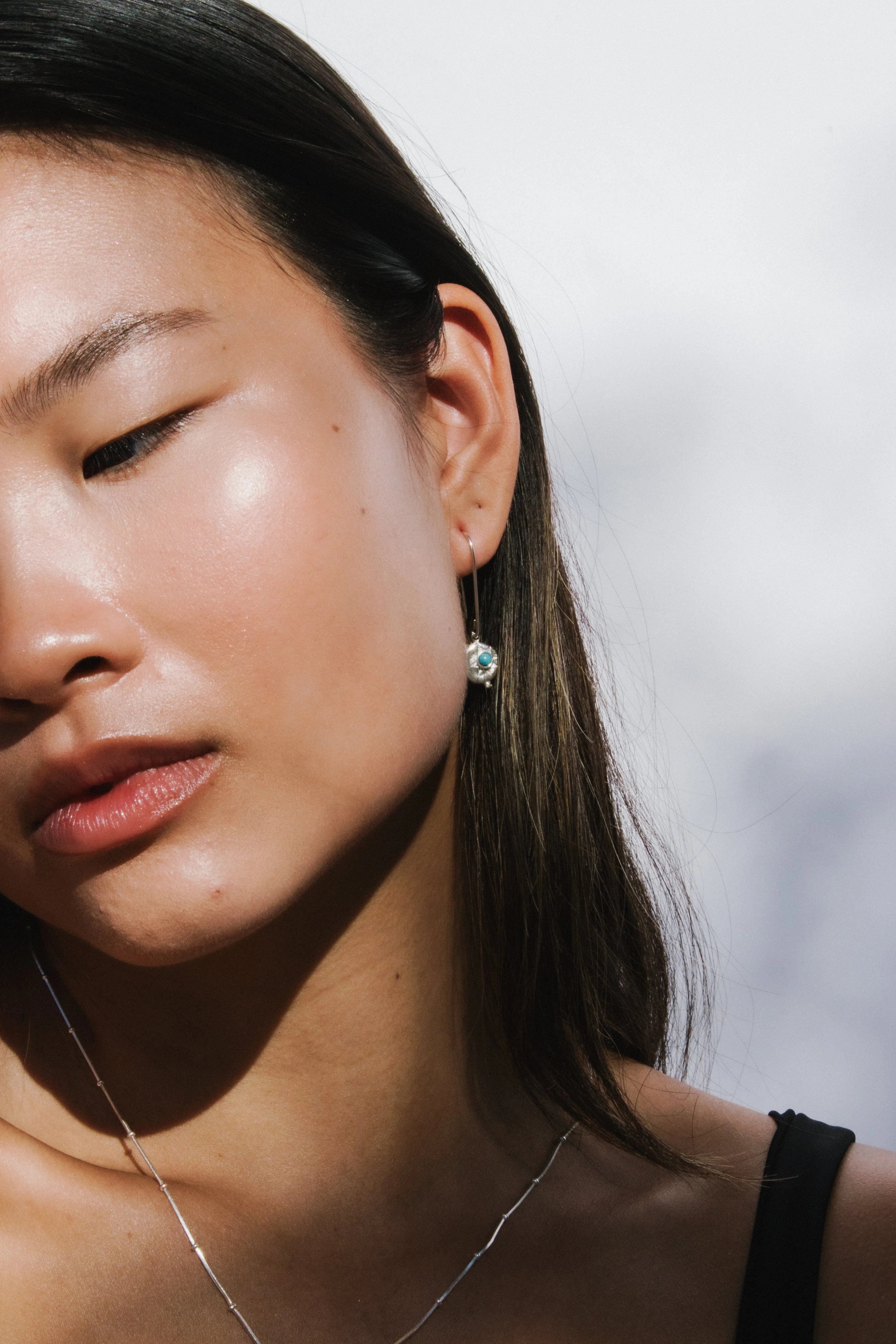 Azure Coin Drop // Recycled Silver
