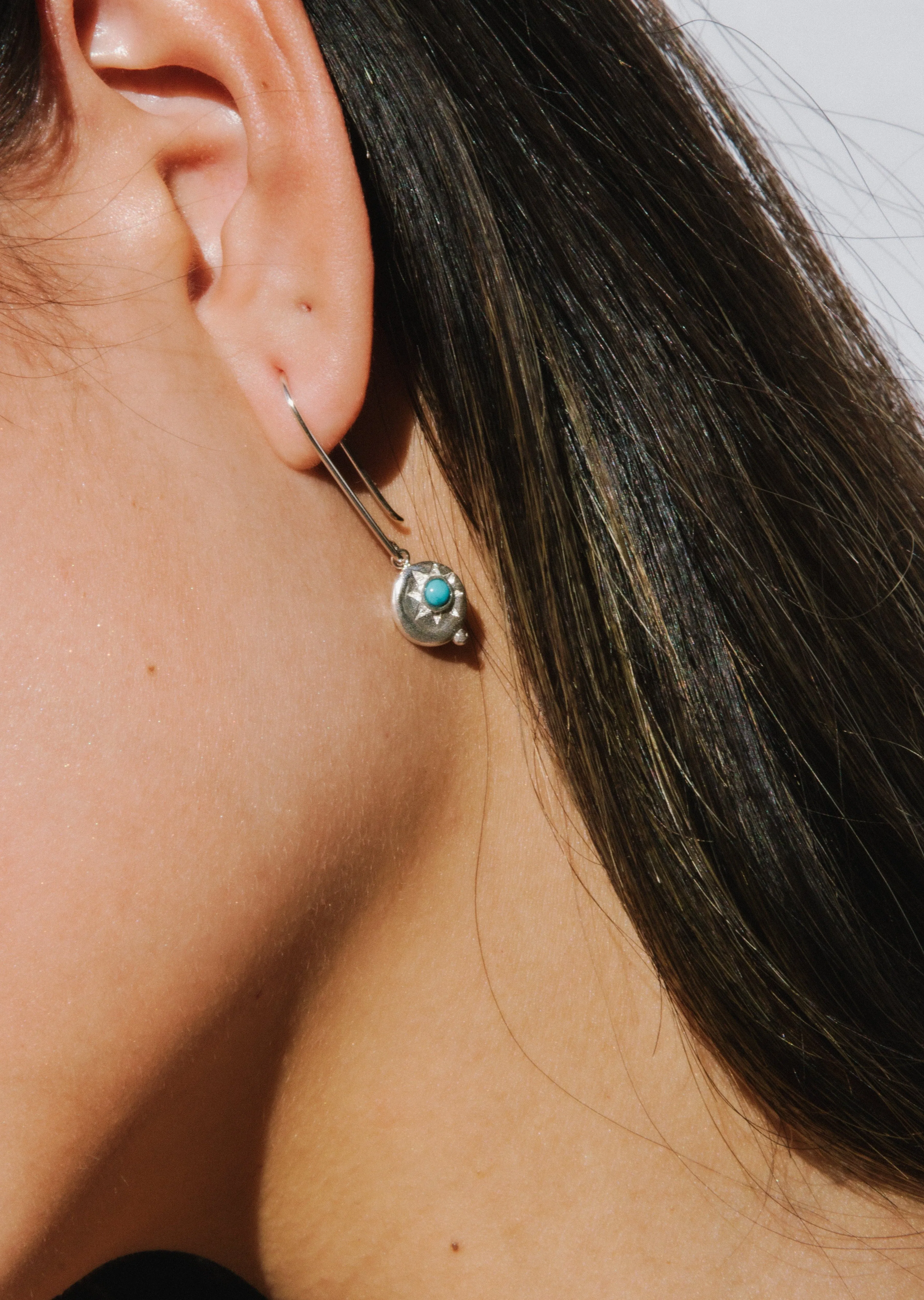 Azure Coin Drop // Recycled Silver