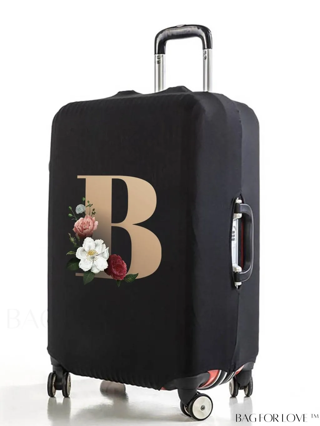 BagForLove - 29-32 Inch Suitcase Protective Cover with Initial Name A-Z - Elegant Gold Letter Design