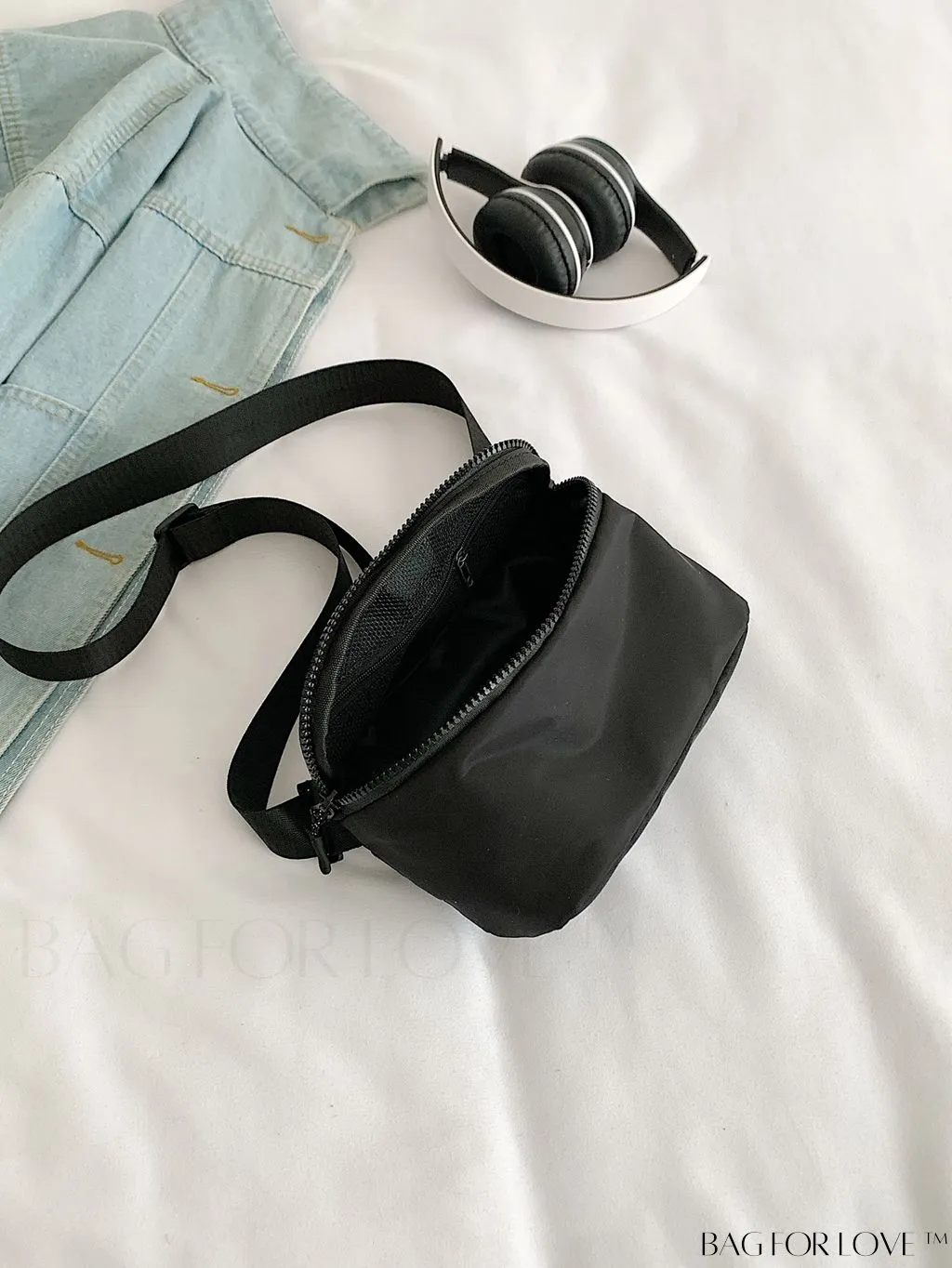 BagForLove - Compact Minimalist Black Waist Bag
