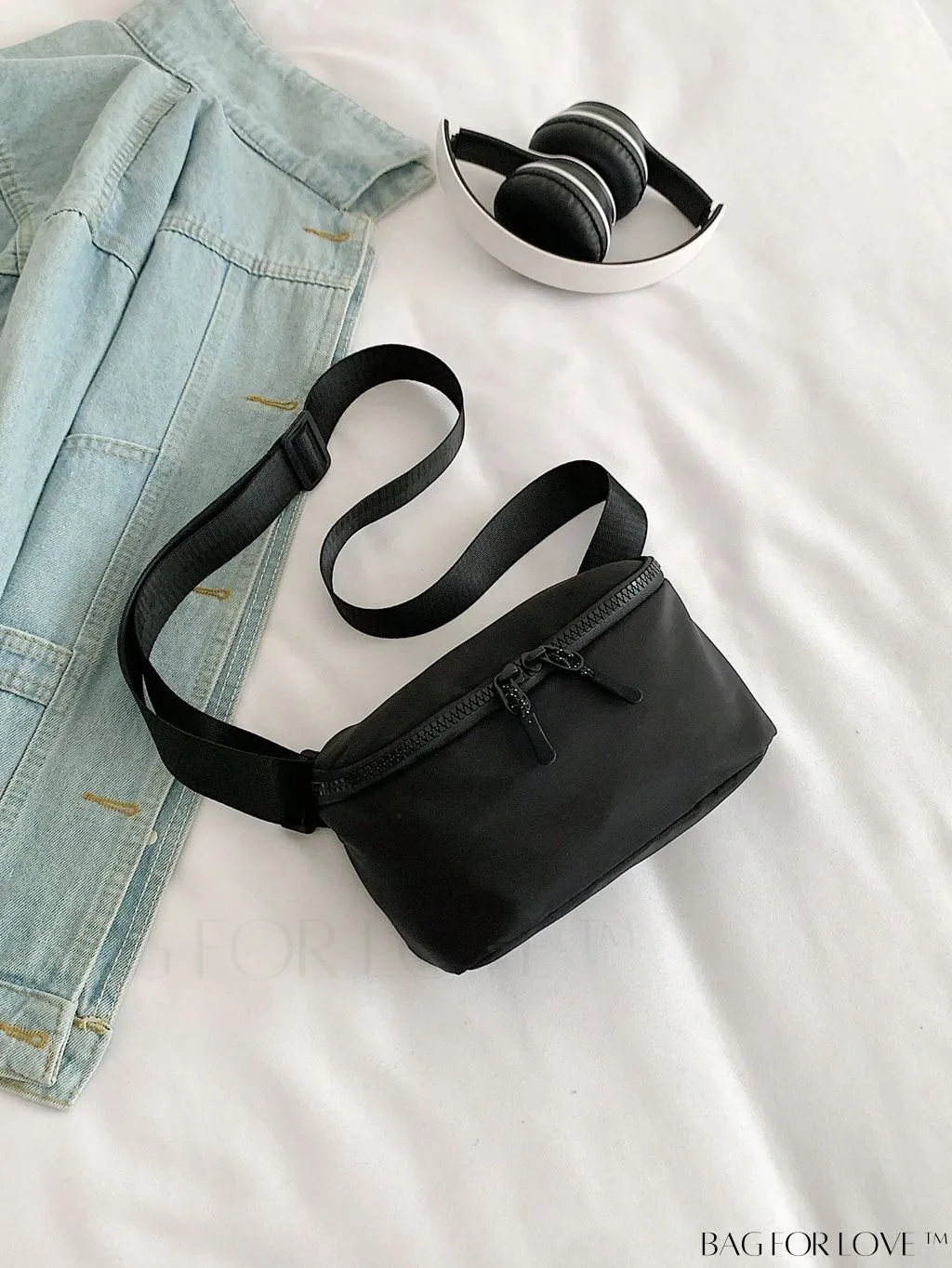BagForLove - Compact Minimalist Black Waist Bag