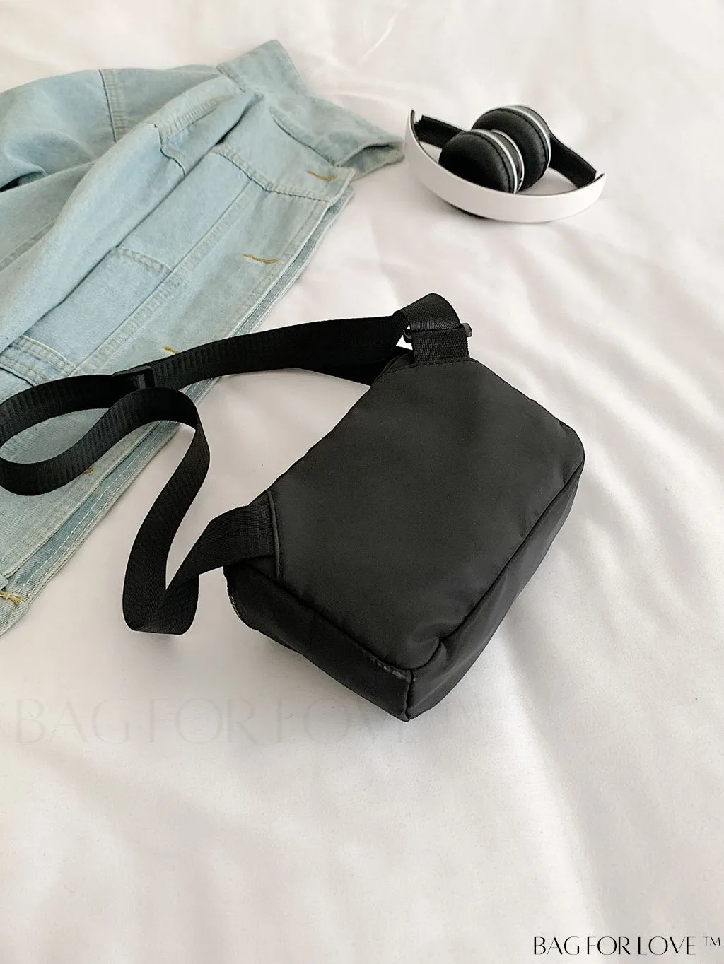 BagForLove - Compact Minimalist Black Waist Bag