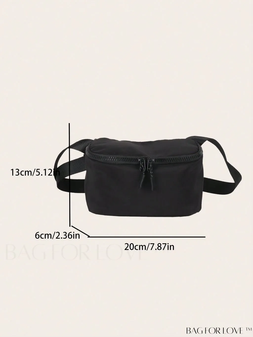 BagForLove - Compact Minimalist Black Waist Bag