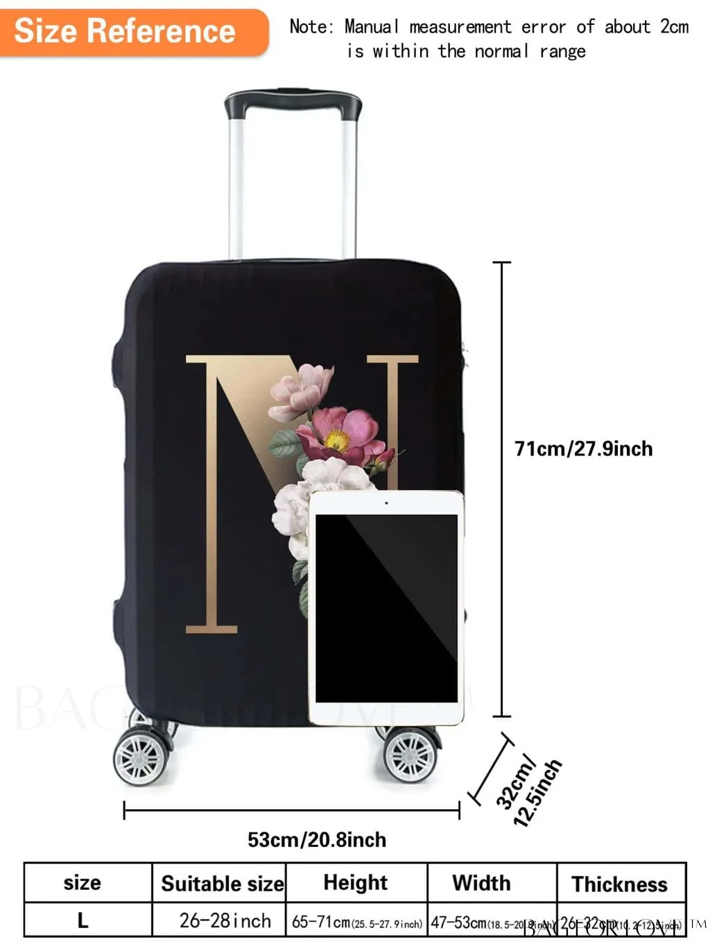 BagForLove - Premium Suitcase Protective Cover - Travel Essential for 26-28 Inch Suitcases
