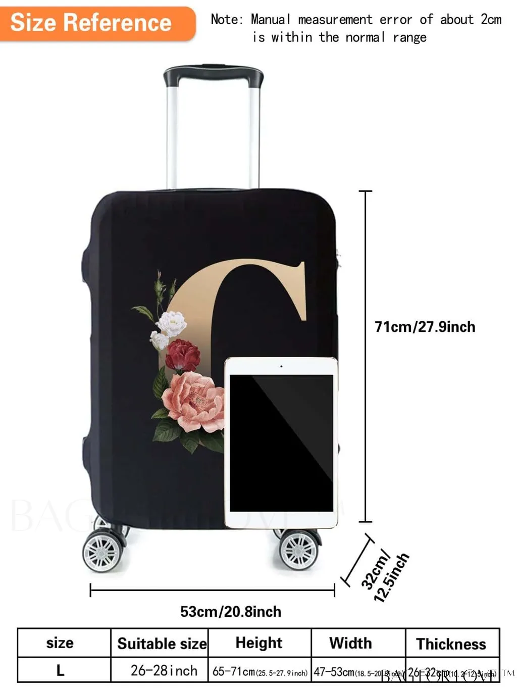 BagForLove - Premium Suitcase Protective Cover - Travel Essential for 26-28 Inch Suitcases