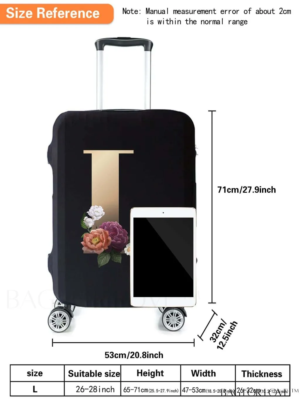 BagForLove - Premium Suitcase Protective Cover - Travel Essential for 26-28 Inch Suitcases