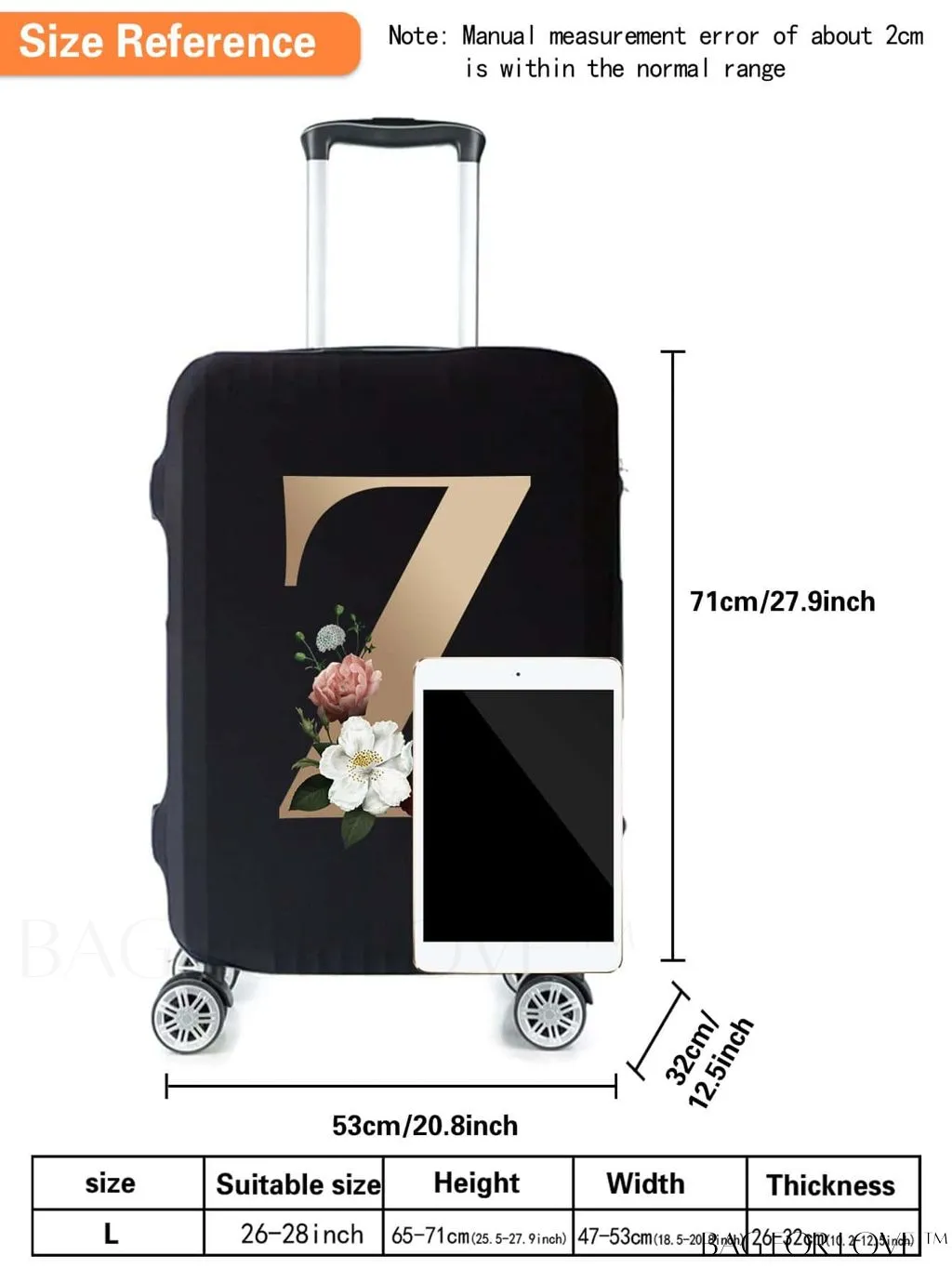 BagForLove - Premium Suitcase Protective Cover - Travel Essential for 26-28 Inch Suitcases