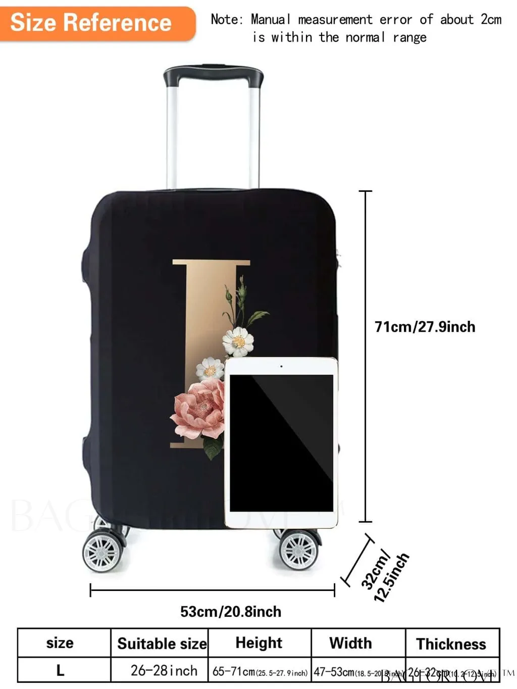 BagForLove - Premium Suitcase Protective Cover - Travel Essential for 26-28 Inch Suitcases