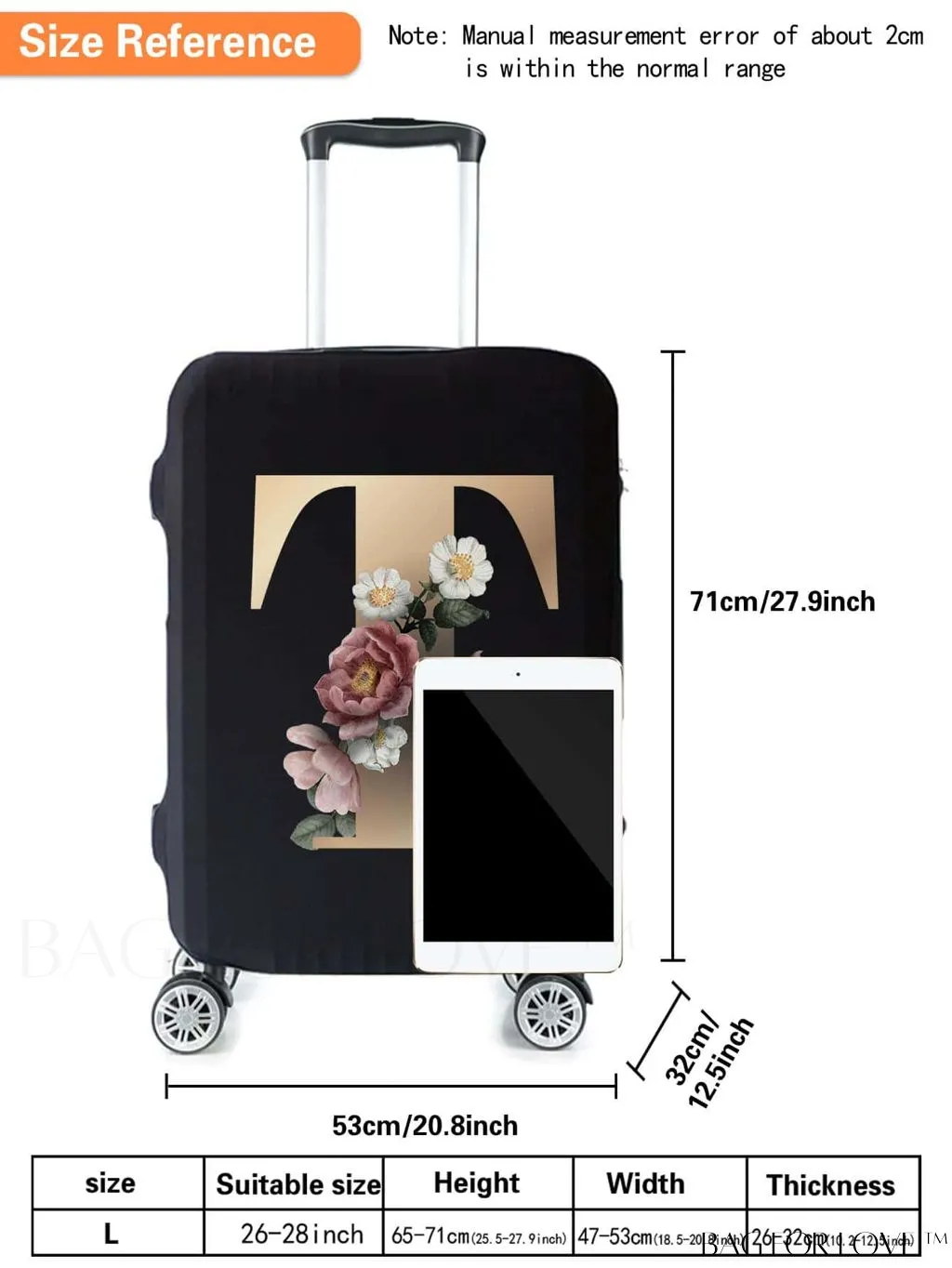 BagForLove - Premium Suitcase Protective Cover - Travel Essential for 26-28 Inch Suitcases
