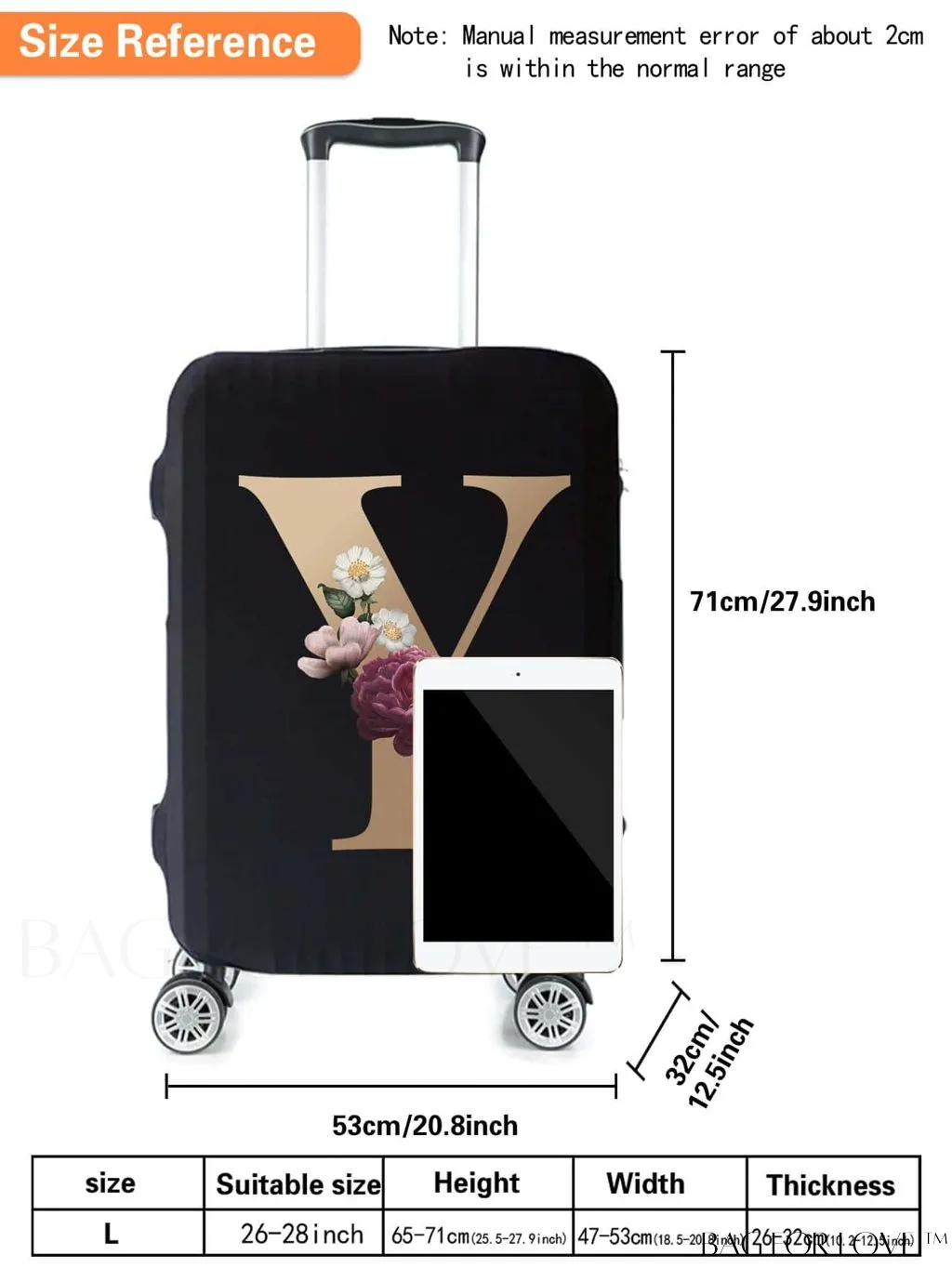 BagForLove - Premium Suitcase Protective Cover - Travel Essential for 26-28 Inch Suitcases