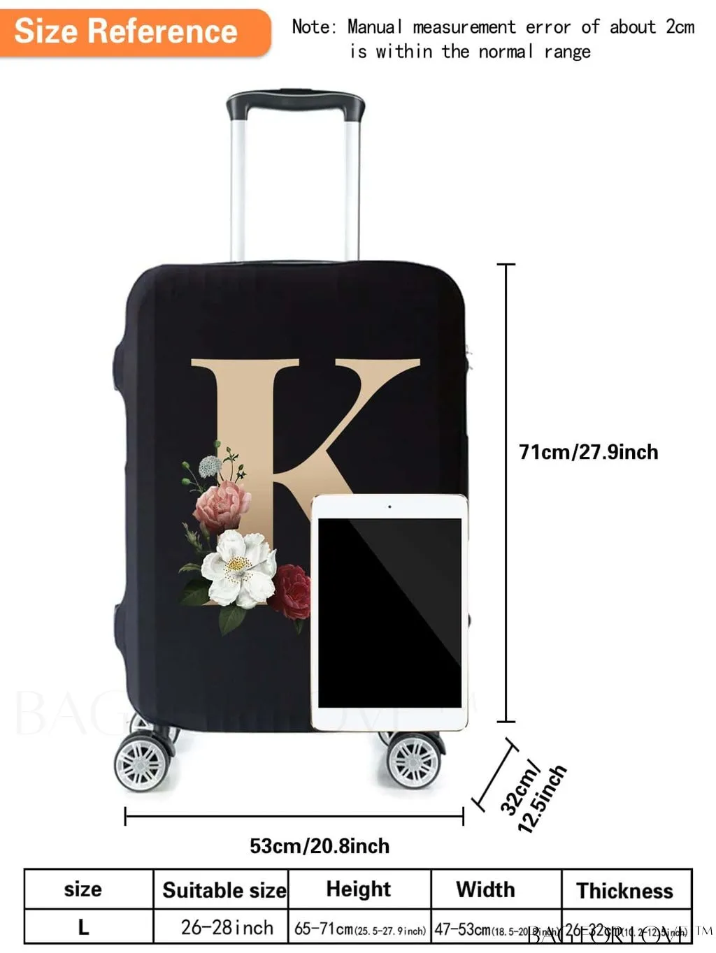 BagForLove - Premium Suitcase Protective Cover - Travel Essential for 26-28 Inch Suitcases