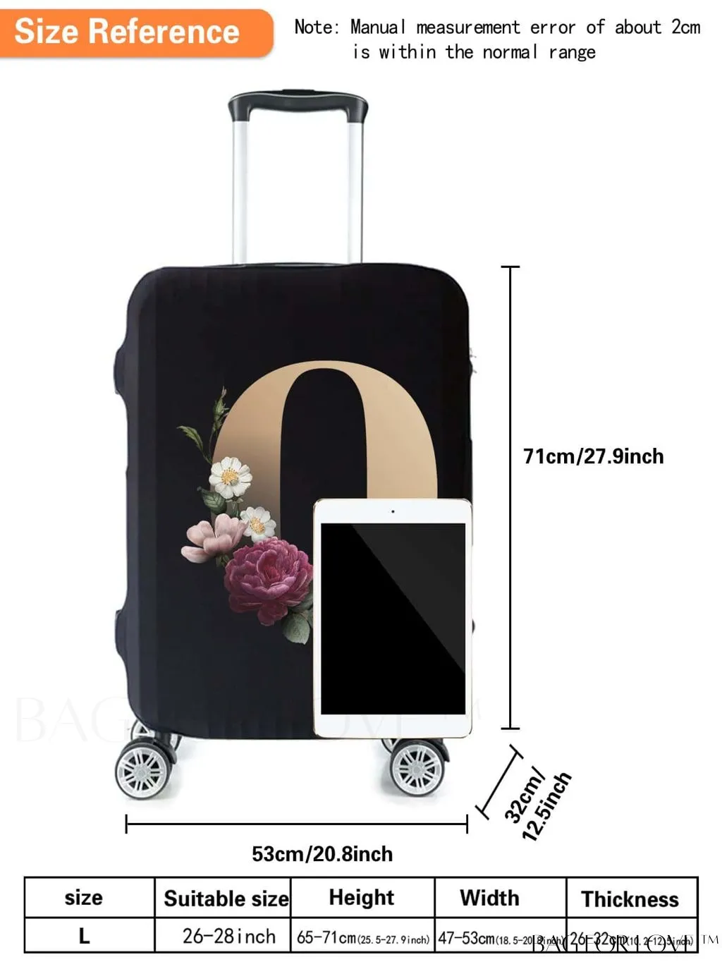 BagForLove - Premium Suitcase Protective Cover - Travel Essential for 26-28 Inch Suitcases