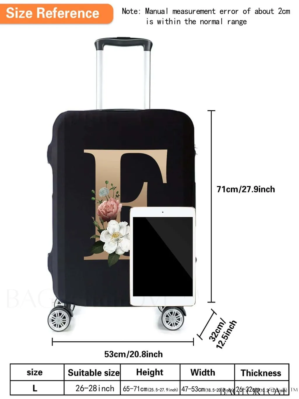 BagForLove - Premium Suitcase Protective Cover - Travel Essential for 26-28 Inch Suitcases