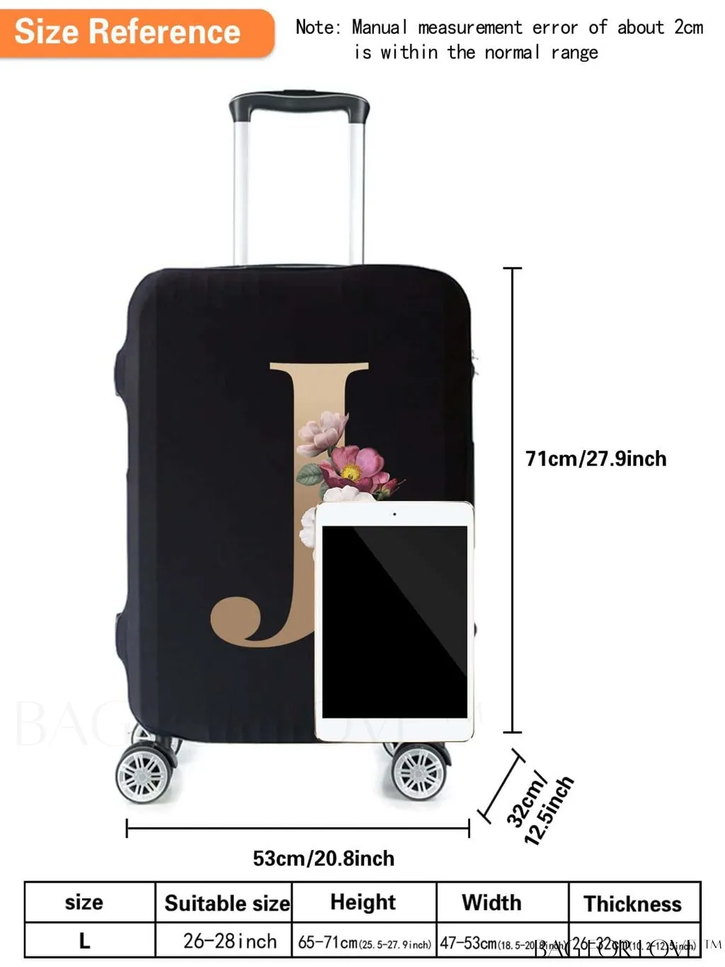BagForLove - Premium Suitcase Protective Cover - Travel Essential for 26-28 Inch Suitcases