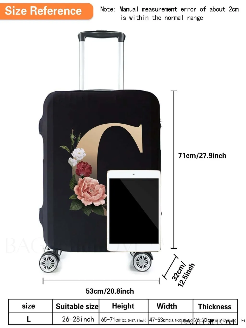 BagForLove - Premium Suitcase Protective Cover - Travel Essential for 26-28 Inch Suitcases