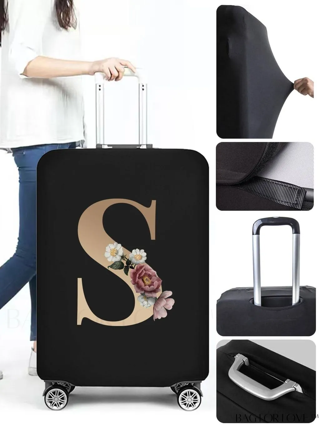 BagForLove - Premium Suitcase Protective Cover - Travel Essential for 26-28 Inch Suitcases