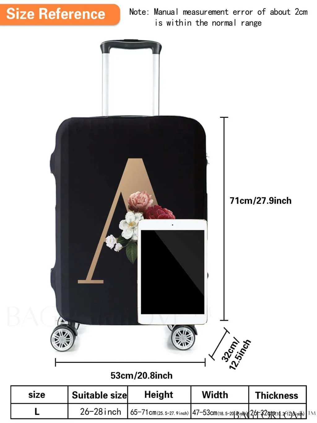 BagForLove - Premium Suitcase Protective Cover - Travel Essential for 26-28 Inch Suitcases