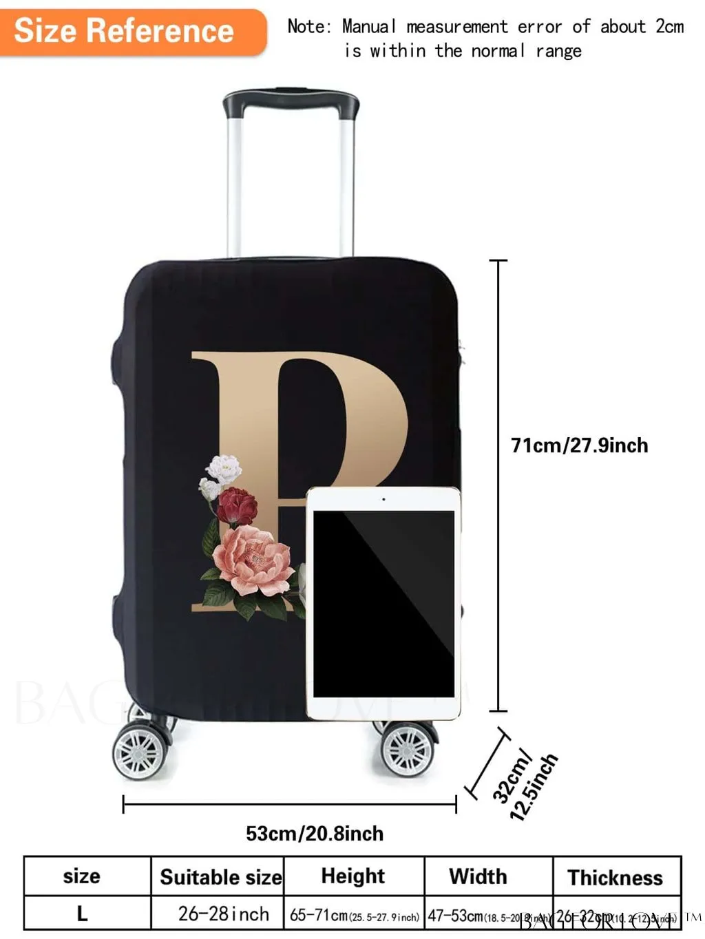 BagForLove - Premium Suitcase Protective Cover - Travel Essential for 26-28 Inch Suitcases