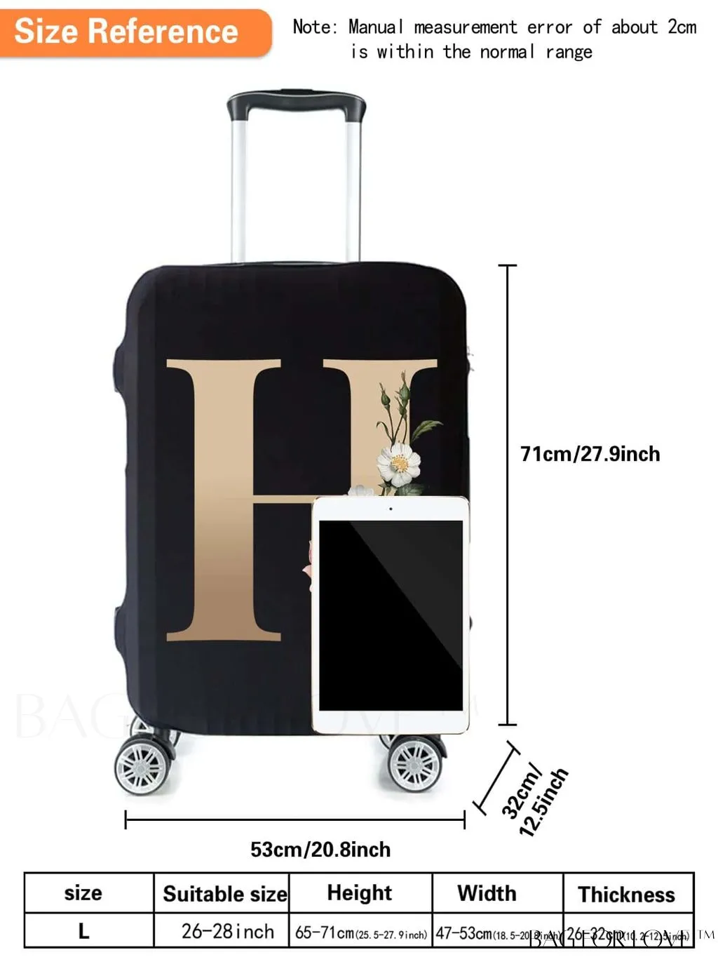 BagForLove - Premium Suitcase Protective Cover - Travel Essential for 26-28 Inch Suitcases