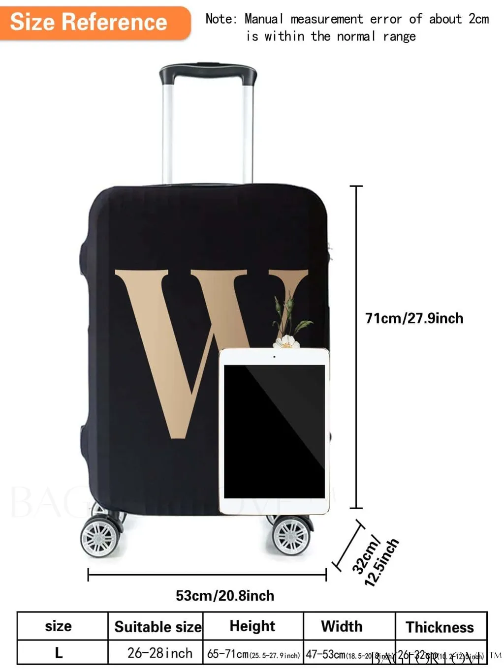BagForLove - Premium Suitcase Protective Cover - Travel Essential for 26-28 Inch Suitcases