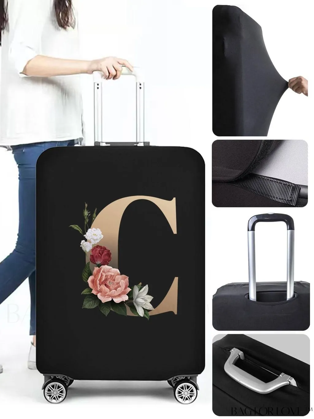 BagForLove - Premium Suitcase Protective Cover - Travel Essential for 26-28 Inch Suitcases