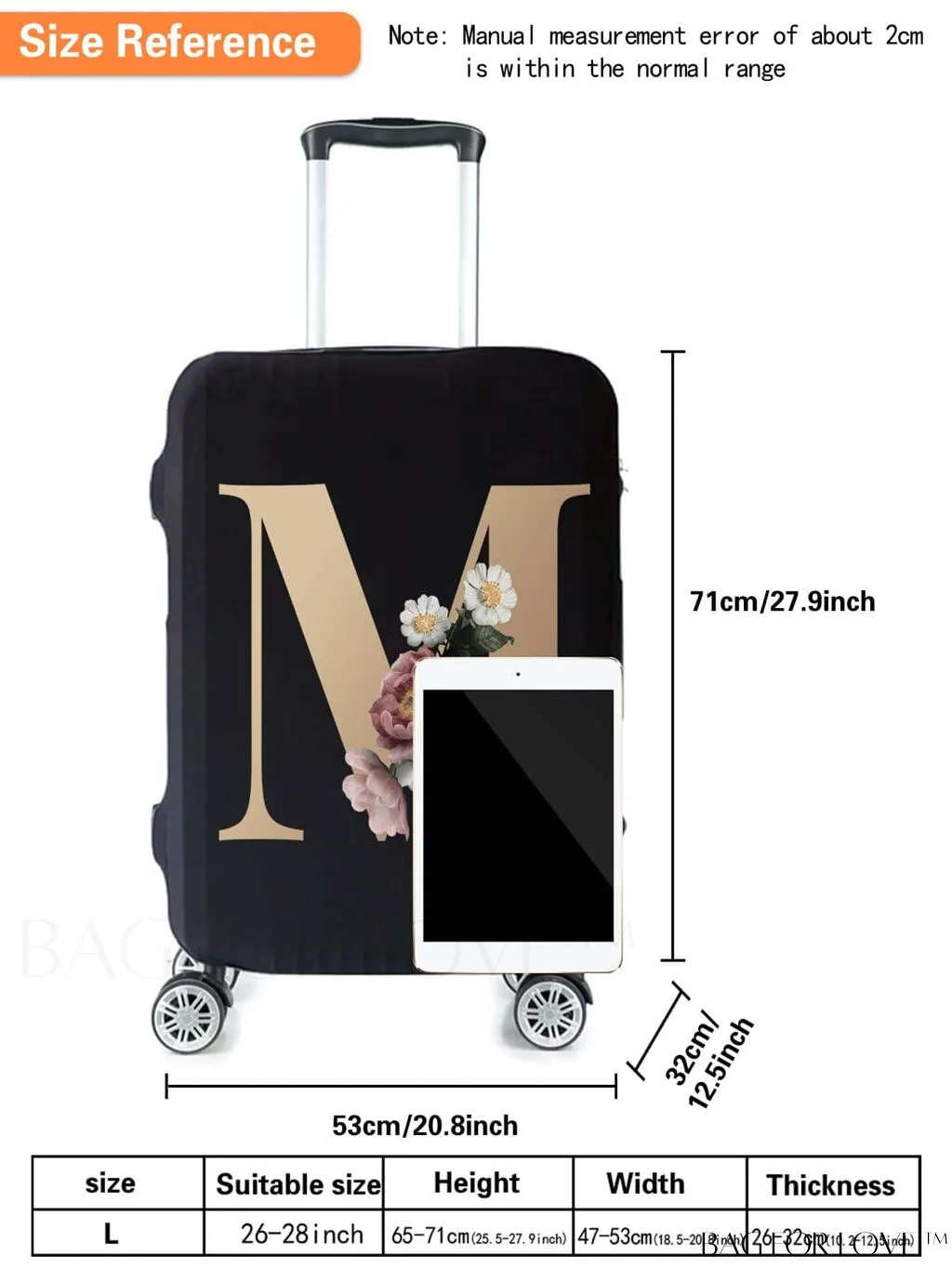 BagForLove - Premium Suitcase Protective Cover - Travel Essential for 26-28 Inch Suitcases