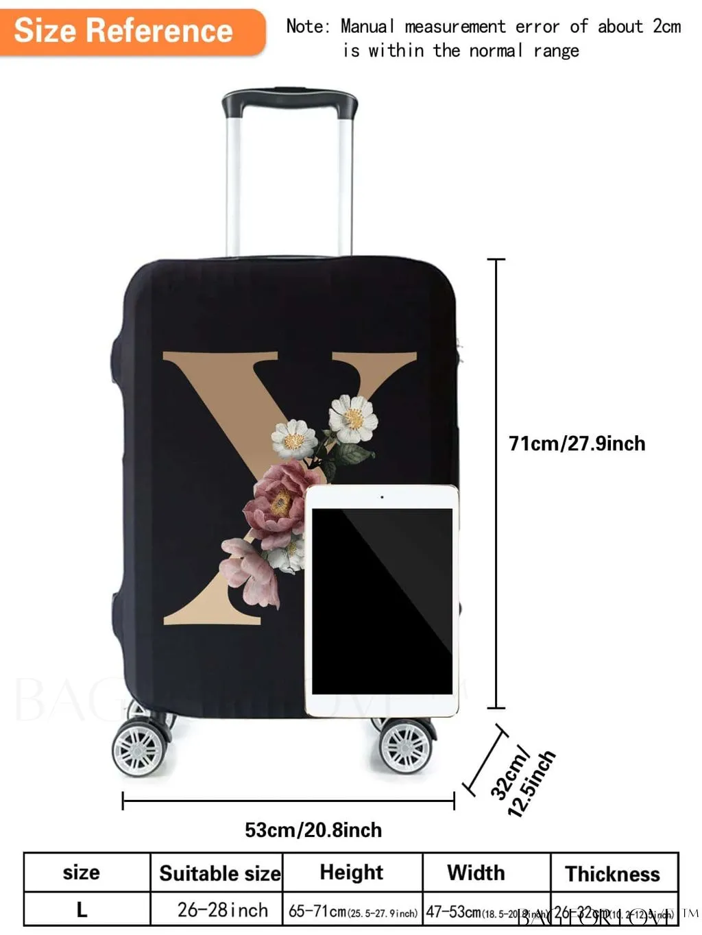 BagForLove - Premium Suitcase Protective Cover - Travel Essential for 26-28 Inch Suitcases