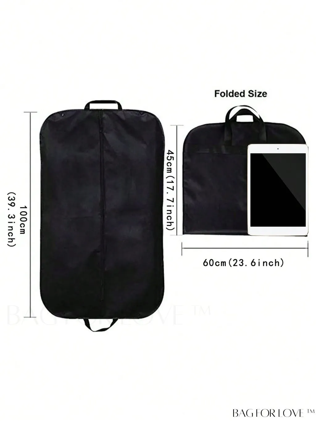 BagForLove - Transparent Clothing Dust Covers - Set of 5, for Wedding Dresses, Suits, and Coats