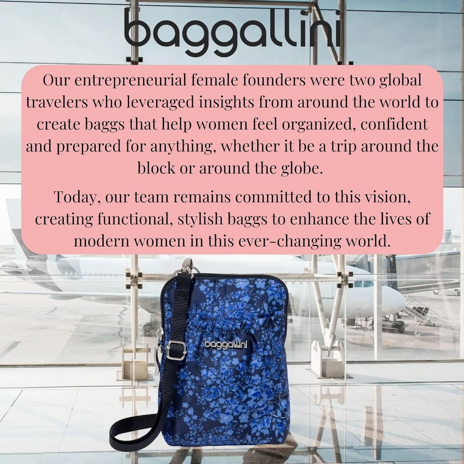 Baggallini Bryant Pouch Small Crossbody Bag for Women - Phone Purse with Crossbody Strap - Lightweight Crossbody Pouch
