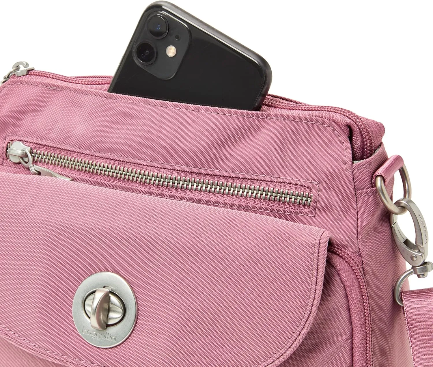 Baggallini Calais Crossbody Bags for Women 9.5"x7" Travel Handbag Purse w/RFID Front Wallet Lightweight Water-Resistant