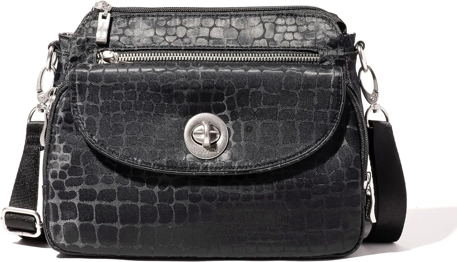 Baggallini Calais Crossbody Bags for Women 9.5"x7" Travel Handbag Purse w/RFID Front Wallet Lightweight Water-Resistant