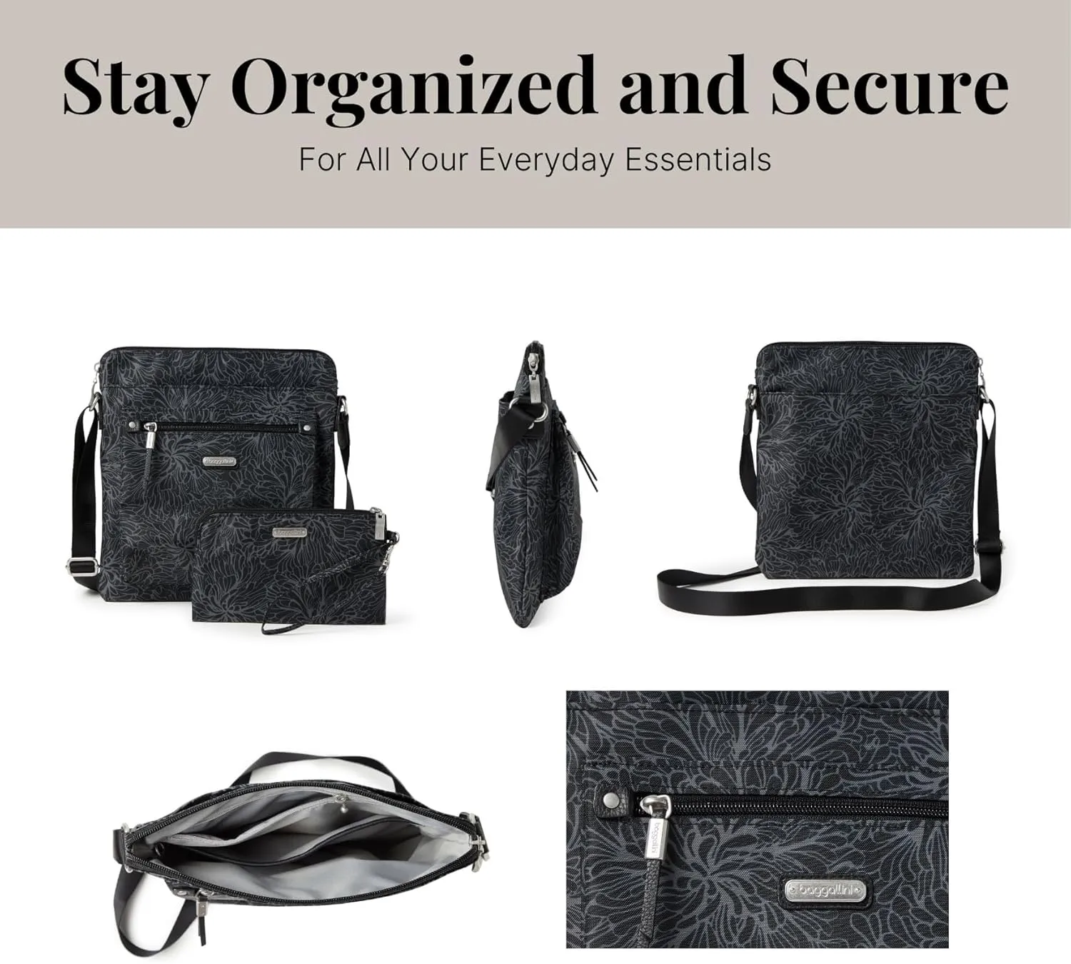 Baggallini Go Bagg with RFID Phone Wristlet