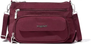 Baggallini Original Everyday 11x 7.5 Crossbody Bags for Women RFID Protected Lightweight Nylon Zippered Travel Purse