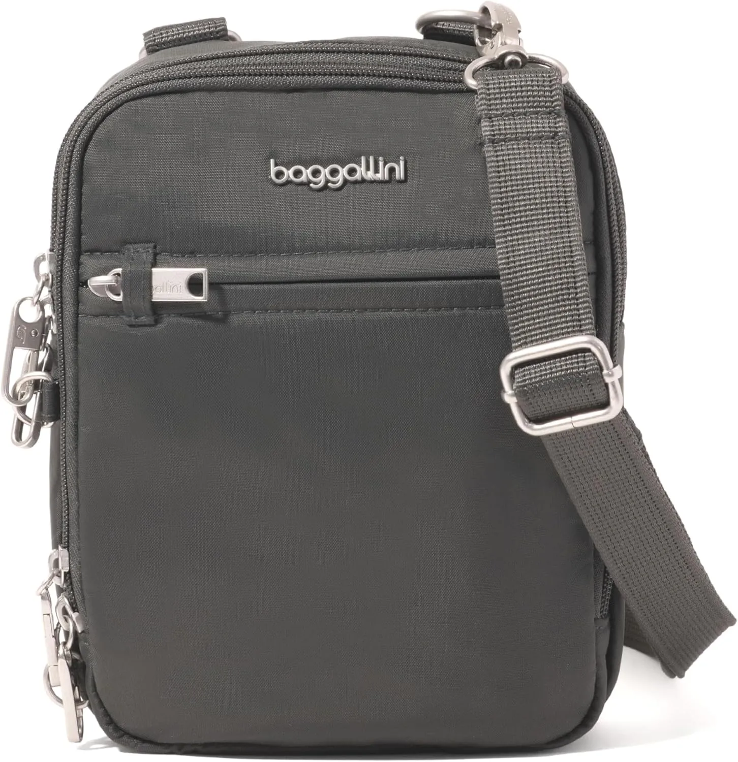 Baggallini Securtex® Anti-theft Mini Everything Crossbody Bag, 6.3"x8.25" Rfid, Locking Zippers & Cut-resistant Strap