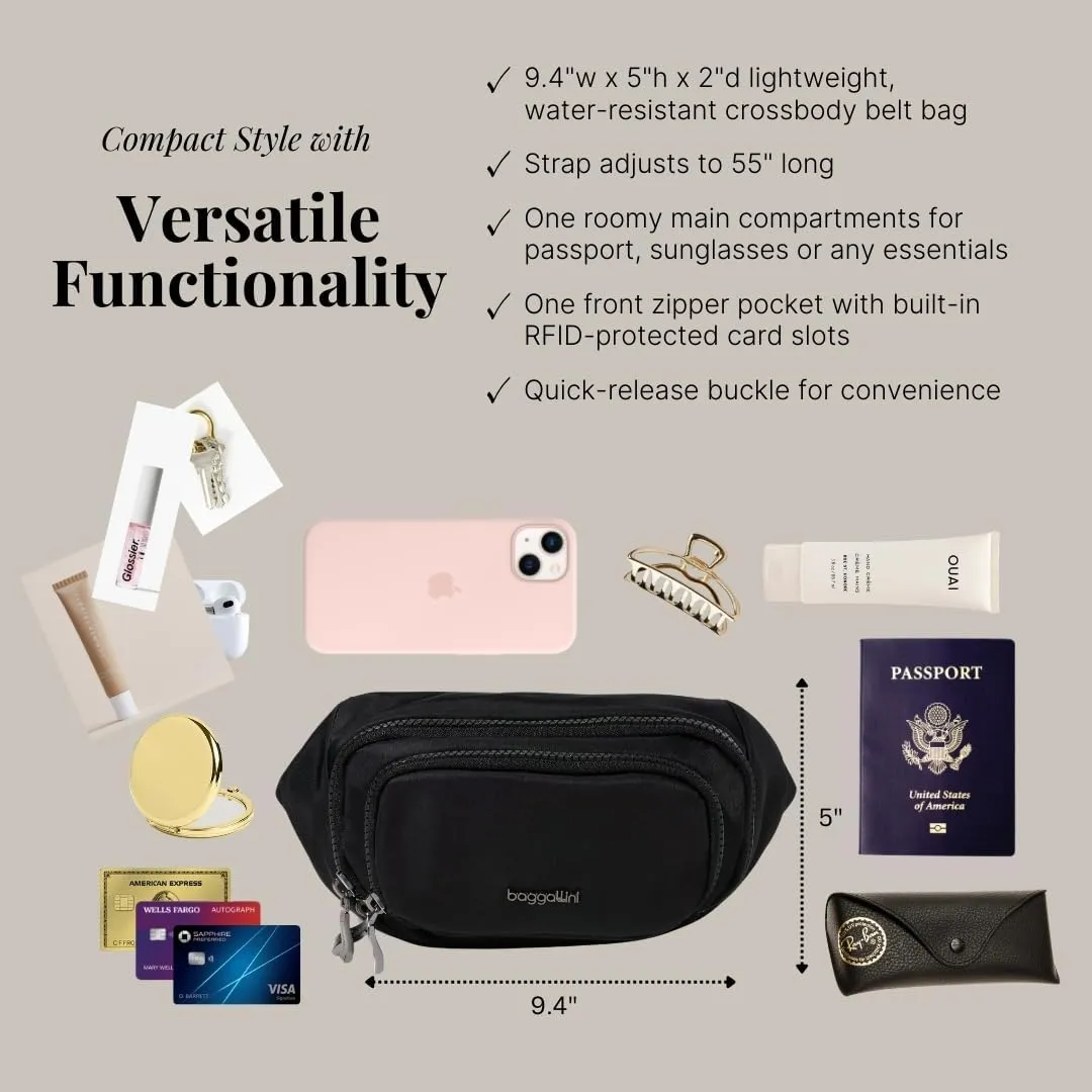 Baggallini Women's On The Go Belt Bag Waist Pack