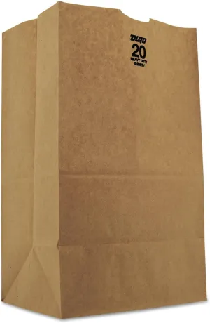 BAGGH20S - General 20 Squat Paper Bag, Heavy-Duty, Brown Kraft, 8-1/4x5-15/16x14-3/8, 500-bundle