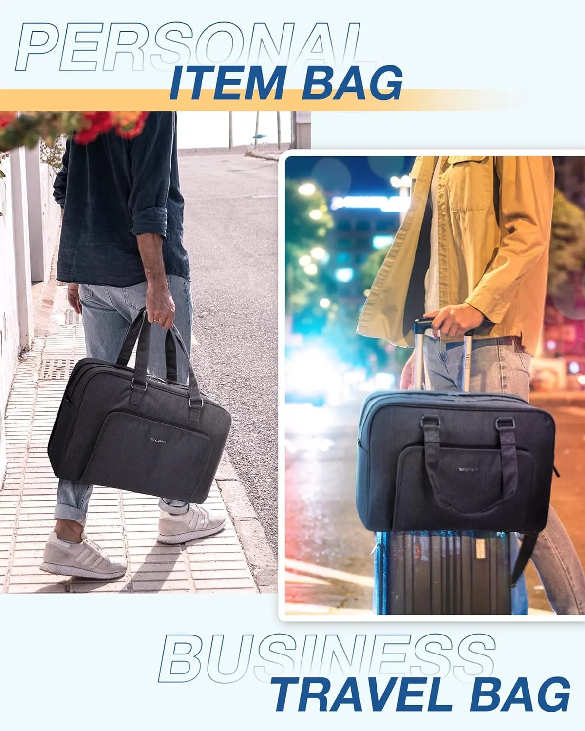 BAGSMART Weekender Bags for Women, Travel Duffle Overnight Bag Personal Item Bag with Shoe Bag for Travel Essentials
