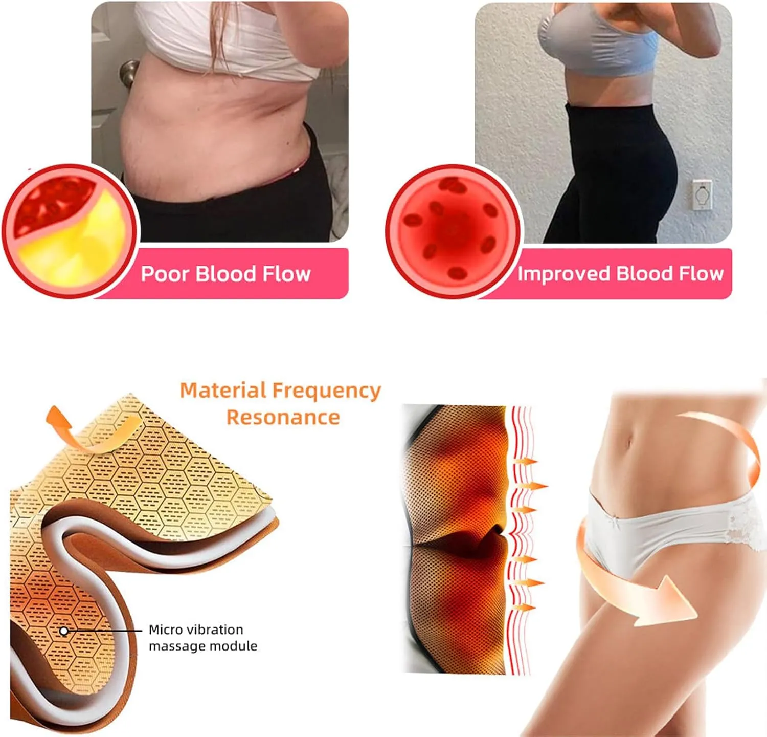 Baicloud Micro-Vibration Massage Module Ice Silk lon Fiber Repair Shaping Shorts, Baicloud Ionic Shapewear