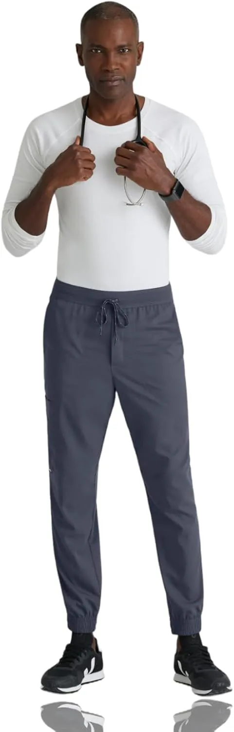 BARCO Grey's Anatomy Spandex Stretch Direct - Striker Scrub Jogger for Men, Elastic Waist Band Men's Scrub Pant