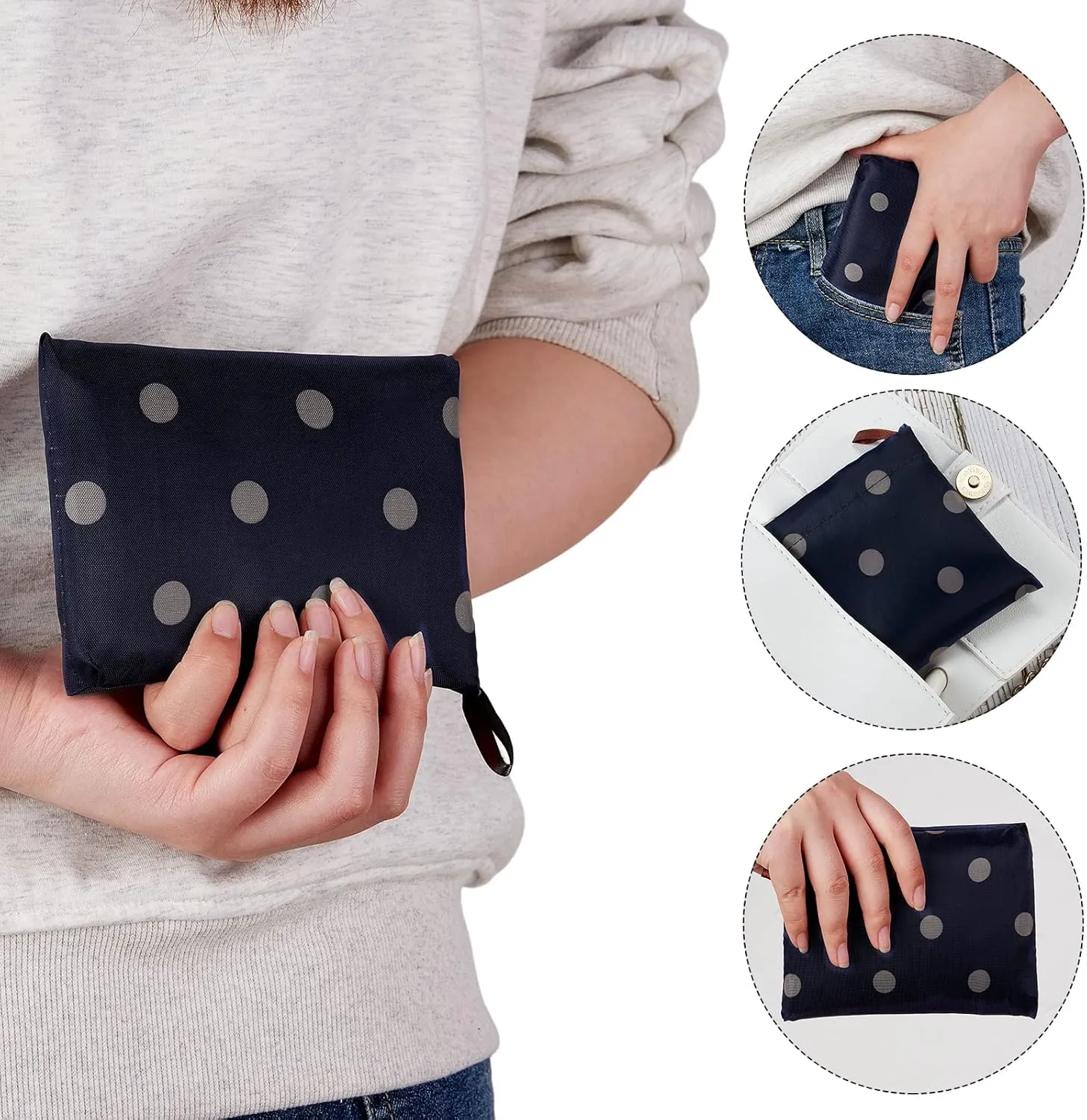 BEEFLYING Foldable Eco-Friendly Nylon Grocery Bags Foldable Reusable Waterproof Shopping Tote Bags