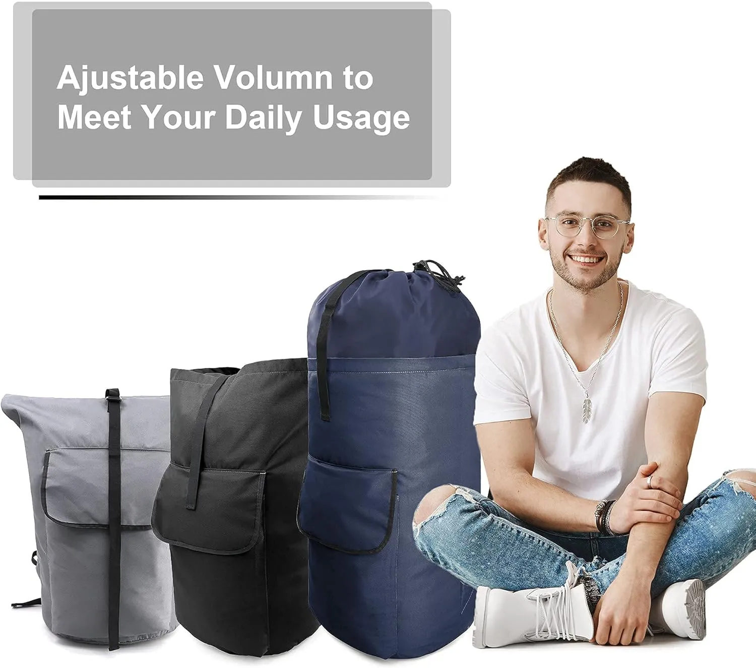 BeeGreen Laundry Backpack Bag Extra Large Heavy Duty