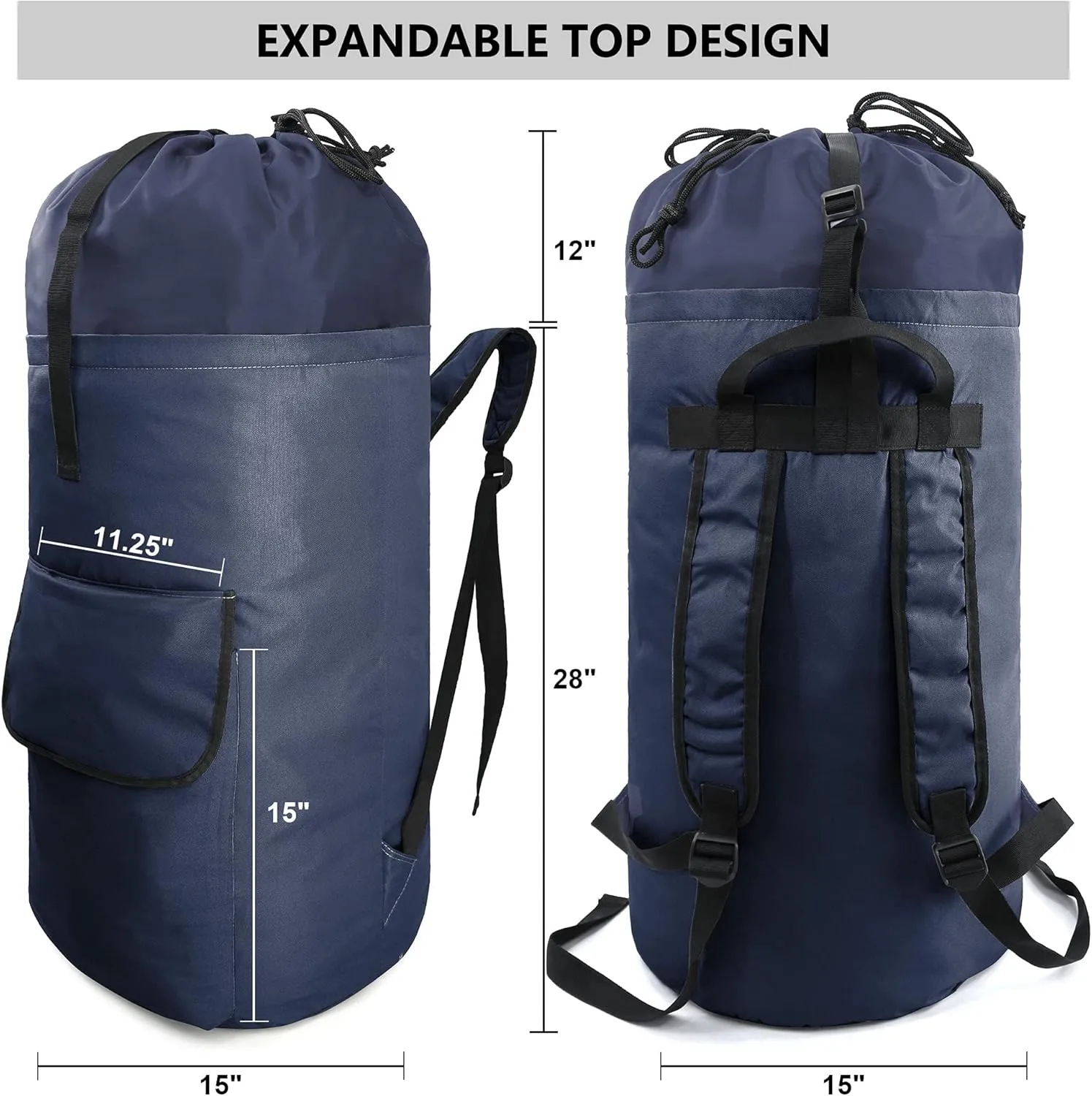 BeeGreen Laundry Backpack Bag Extra Large Heavy Duty