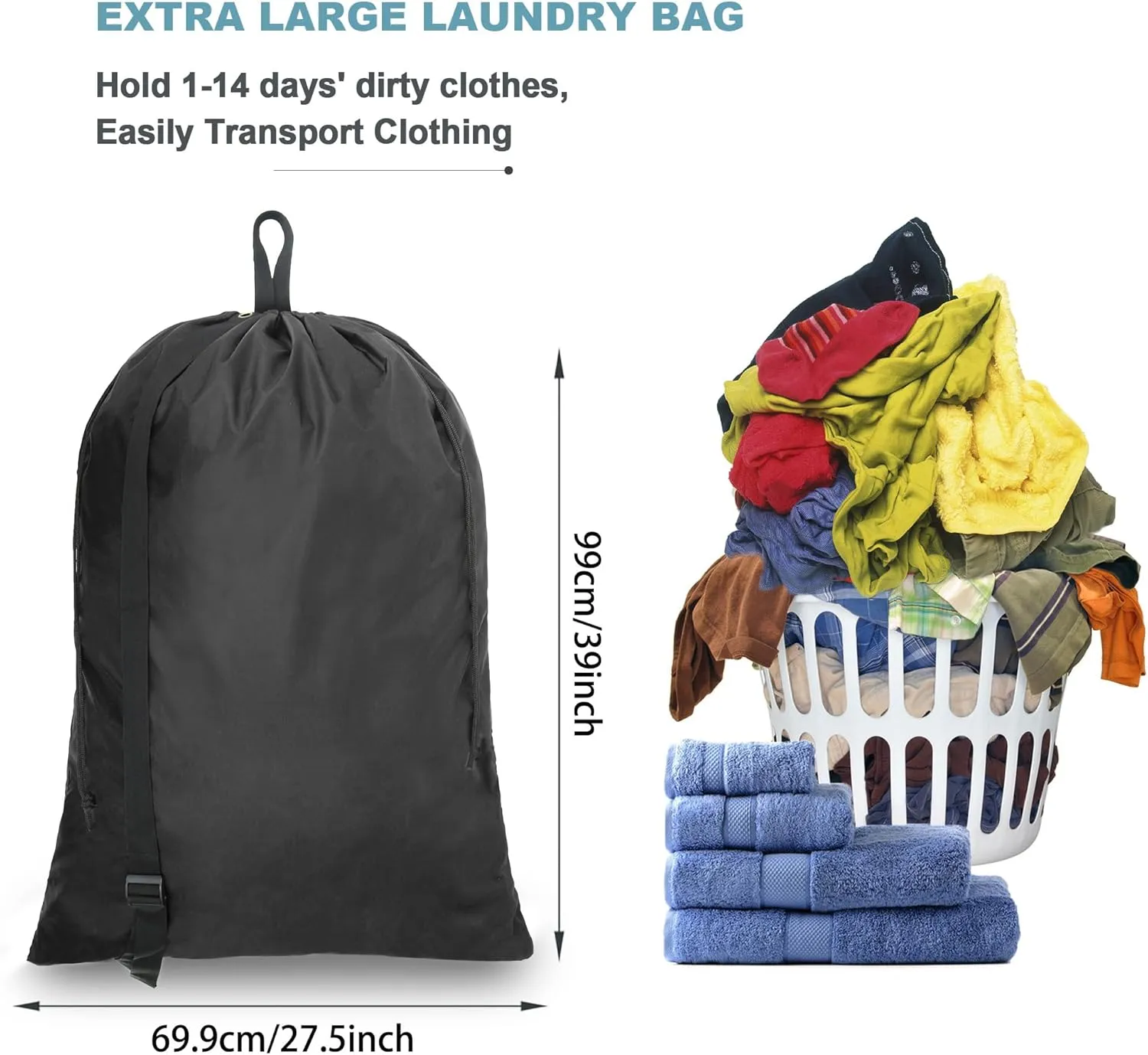 BeeGreen Laundry Backpack Bag Extra Large Heavy Duty