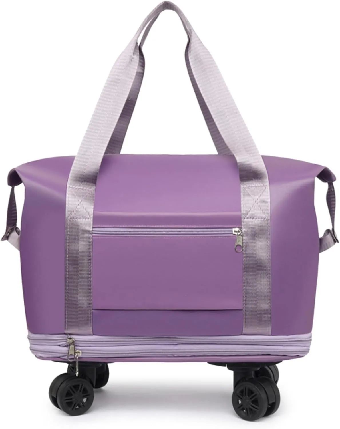 Beente Travel Bag With Wheels, 2025 New Beente Travel Bag with Removable Wheels, Expandable Large Capacity Bags (Purple)